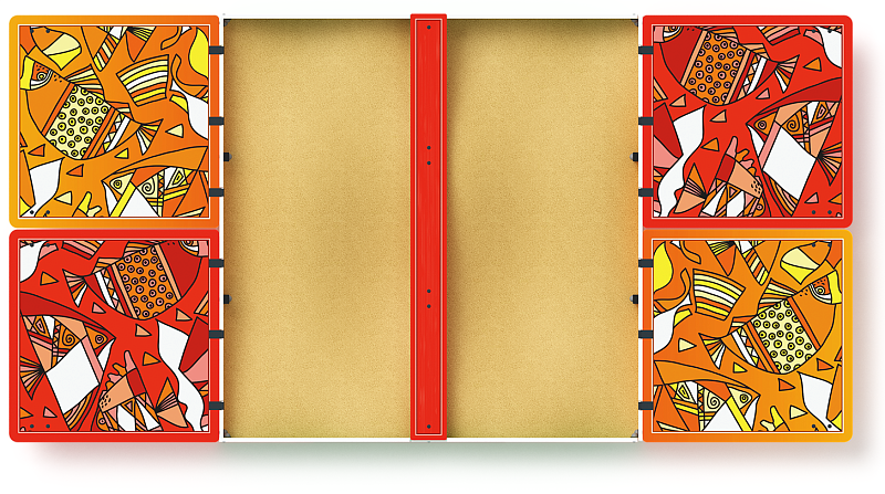 Песочница с крышкой большая (Рыбы) - ИО 5.01.14-01