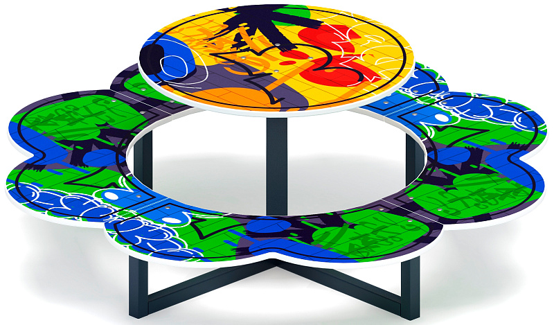 Столик детский Ромашка (граффити) МФ 31.01.10-03