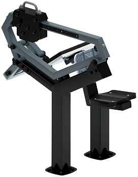 Бицепс сидя (серый) - Уличный тренажер - СТ 034-13.И1