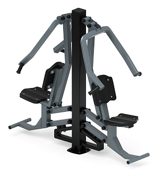 Жим от груди двойной (серый) - Уличный тренажер двойной - СТ 030-13.И1