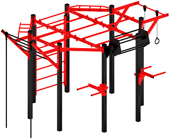 Многофункциональный спортивный комплекс (красный) МК 100.01-01