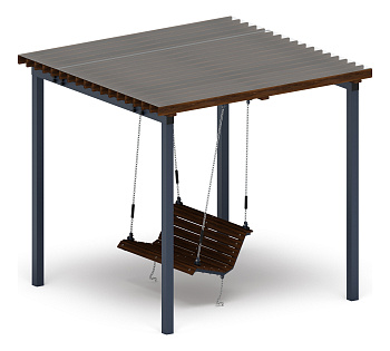 Пергола с диваном - МФ 78.02.01-И1 /с поликарбонатом/