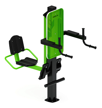 Жим ногами+Брусья (зеленый) - Уличный тренажер - СТ 023-12