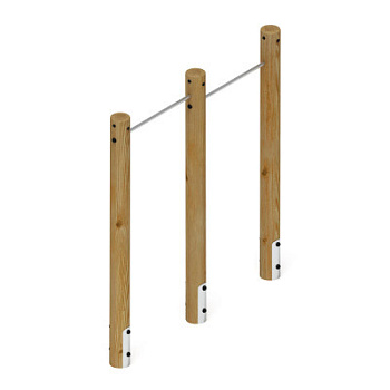 Турник взрослый двойной (лиственница орех) СО 2.20.09-Л.И1.02