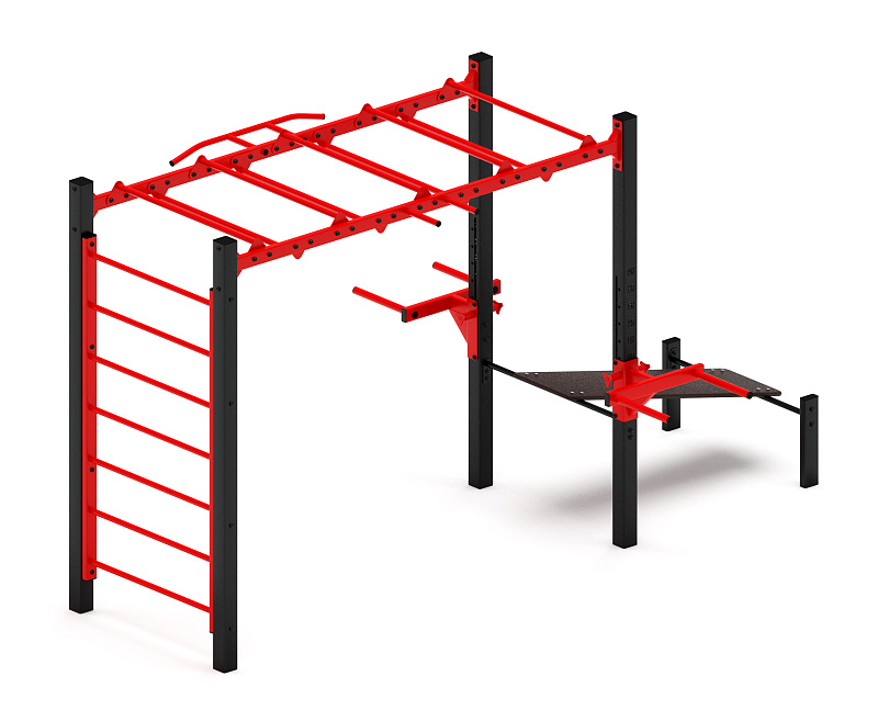 Многофункциональный спортивный комплекс (красный) МК 100.03-01