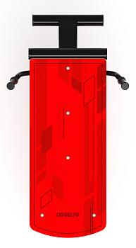 Лавка для пресса (красный) - Уличный тренажер - СТ 002-11