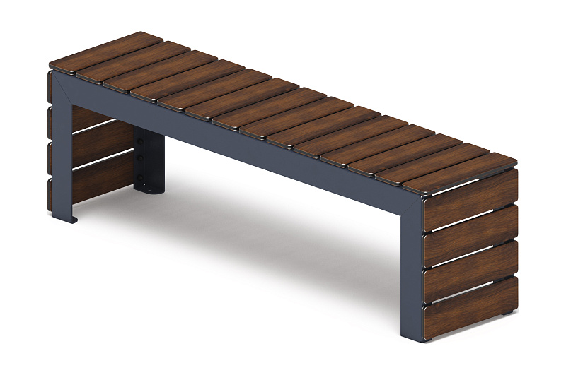 Скамья - МФ 42.02.03-10 (Темный дуб) Г:380  (под анкера)