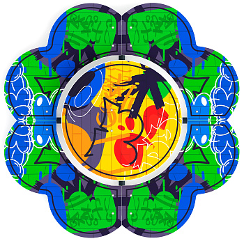 Столик детский Ромашка (граффити) МФ 31.01.10-03