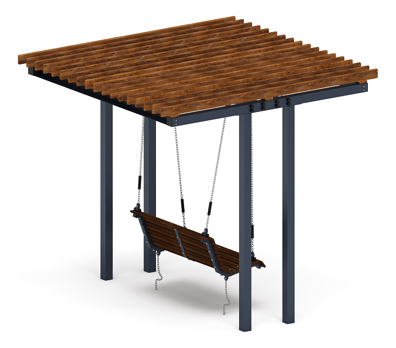 Пергола с диваном - МФ 78.04.01-01.И1 /без поликарбоната/