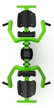 Жим от груди двойной (зеленый) - Уличный тренажер двойной - СТ 030-12.И1