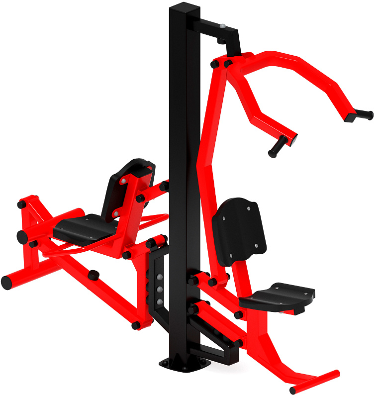 Тяга верхняя+Флекс (красный) - Уличный тренажер - СТ 021-11.И1