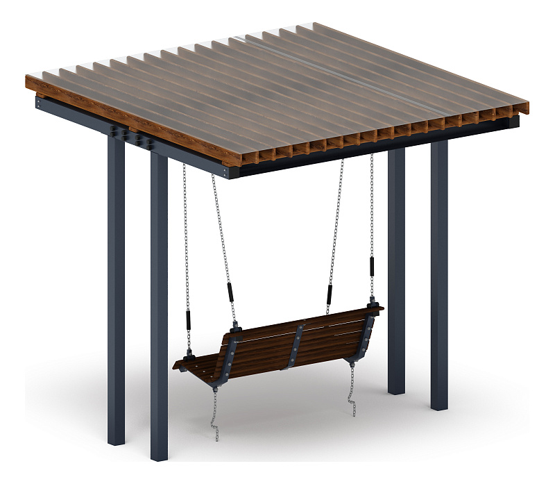 Пергола с диваном - МФ 78.04.01-И1 /с поликарбонатом/