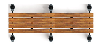 Гимнастическая скамья двойная разноуровневая