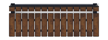 Скамья Лотос - МФ 42.02.01 (Темный дуб) (под анкера)