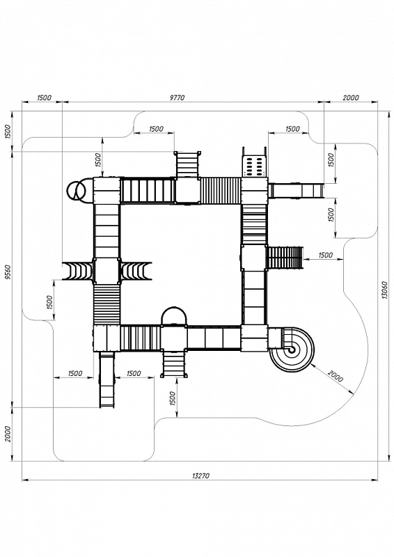 Остров детства (Город) - ДИК 2.01.8.02-01.И1 - Игровой комплекс H=1200 H=2000