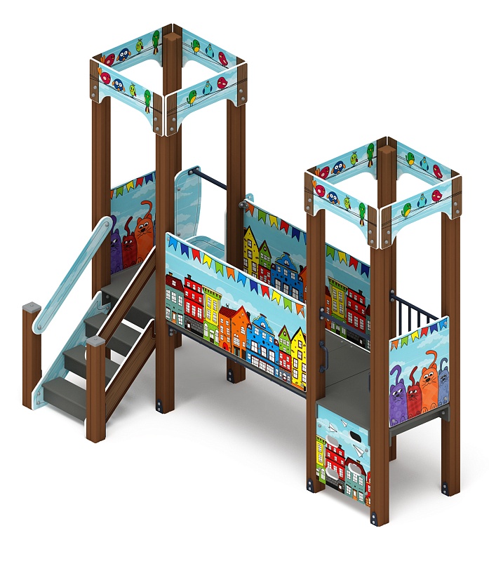 Королевство (Коты) - ДИК 1.15.02-11 - Игровой комплекс H=750