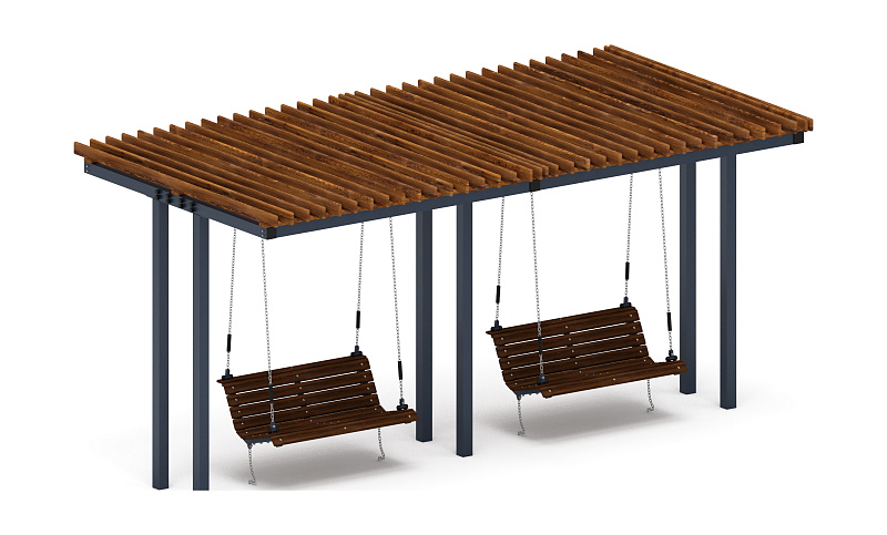 Пергола с диваном - МФ 78.04.02-01.И1 /без поликарбоната/