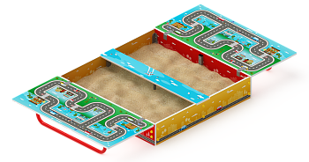 Песочница с крышкой средняя (Игра) - ИО 5.01.11-02