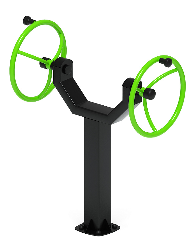 Рули (положение сидя) зеленый - Уличный тренажер - СТ 106-12