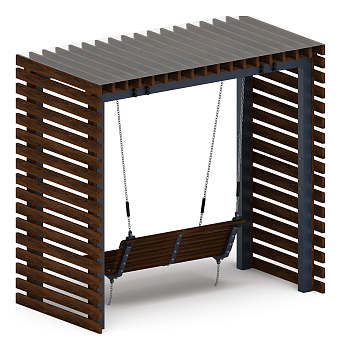 Пергола с диваном - МФ 78.01.02-И1 /с поликарбонатом/