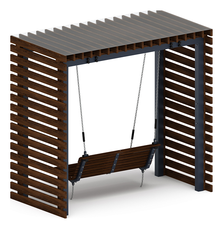 Пергола с диваном - МФ 78.01.02-И1 /с поликарбонатом/