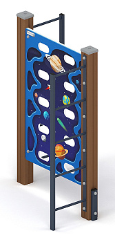 Стенка для лазанья тип 1 - СО 1.20.04-02 (синий принт)