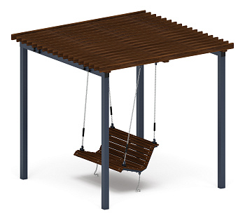 Пергола с диваном - МФ 78.02.01-01.И1 /без поликарбоната/