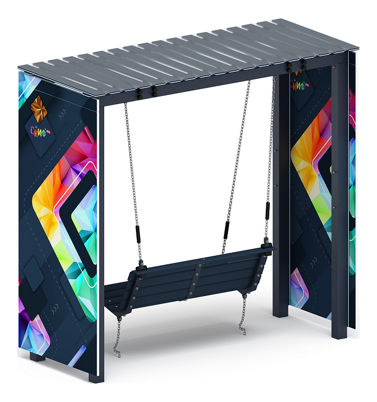 Пергола с диваном (СКИФ) - МФ 78.06.01-И1 /с поликарбонатом/