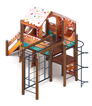 Теремок (Пряничный домик) - ДИК 2.07.02-02 - Игровой комплекс H=1200