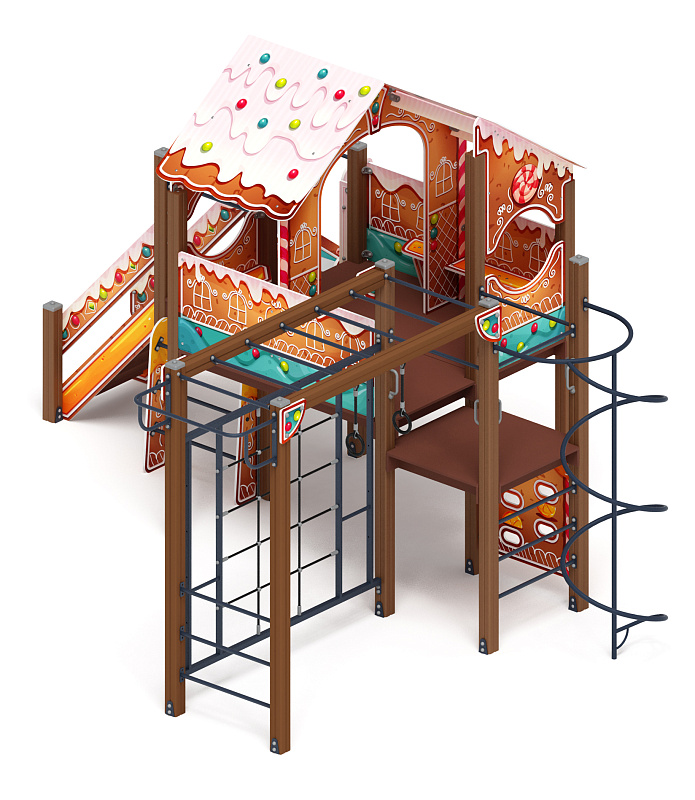 Теремок (Пряничный домик) - ДИК 2.07.02-02 - Игровой комплекс H=1200