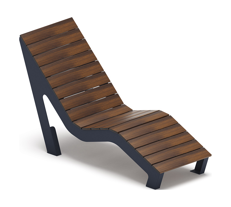 Шезлонг парковый - МФ 42.03.01 (Темный дуб) Д:580  (под анкера) (под анкера)