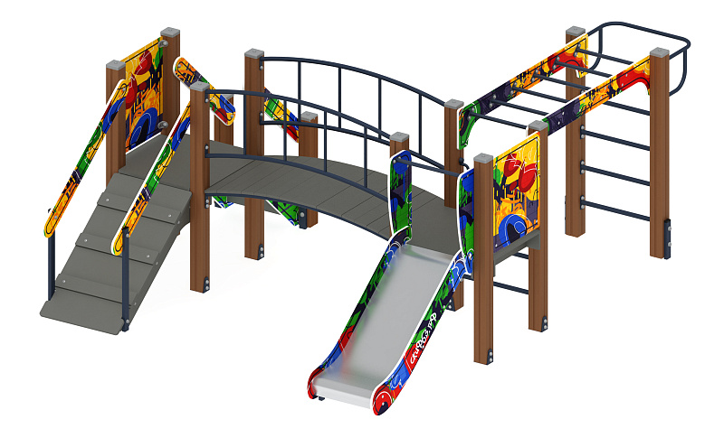 Карапуз (Граффити) - ДИК 1.001.05-03 - Игровой комплекс Н=750