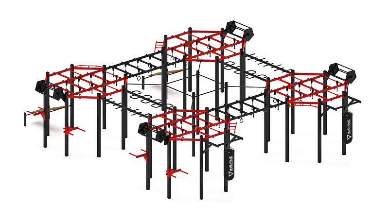 Многофункциональный спортивный комплекс (красный) МК 100.02-01
