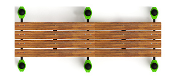 Гимнастическая скамья двойная разноуровневая