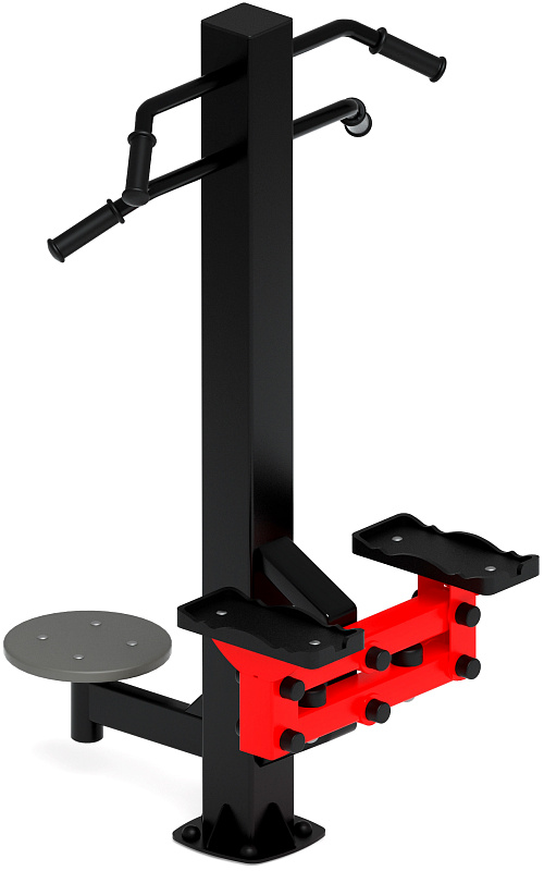 Степ+Твистер (красный) - Уличный тренажер - СТ 019-11