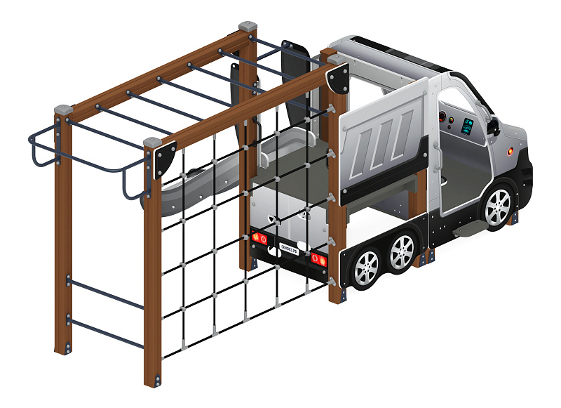 Машинка (серый) тип 2 - ДИК 1.03.1.02-02 - Игровой комплекс H=750