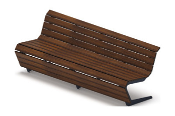 Скамья - МФ 42.02.02-20 (Темный дуб) Д:2400  (под анкера)