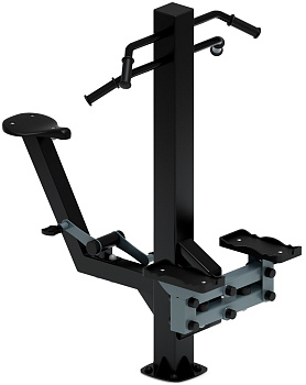 Степ+Вело (серый) - Уличный тренажер - СТ 018-13.И1