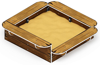 Песочница средняя (Коричневый) - ИО 5.01.15-02