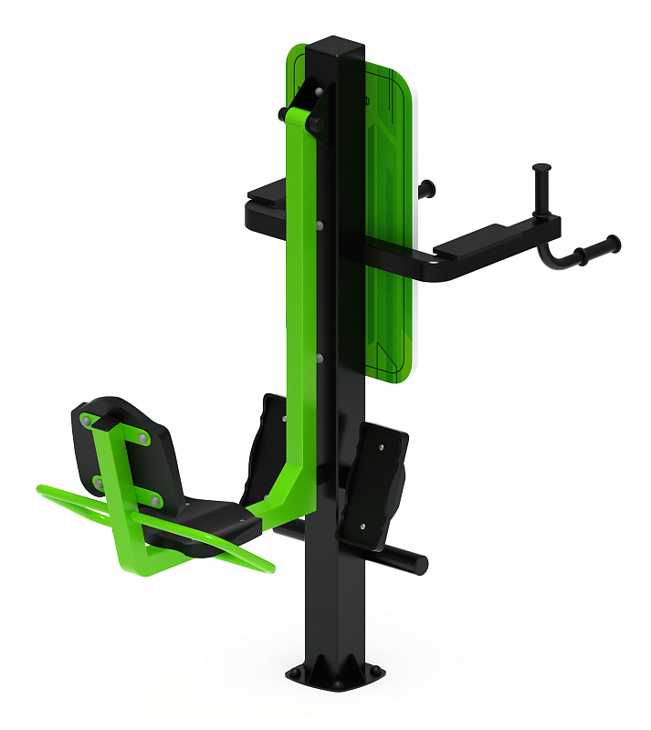 Жим ногами+Брусья (зеленый) - Уличный тренажер - СТ 023-12
