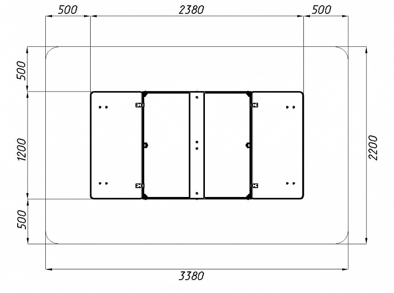 Песочница с крышкой средняя (Азбука) - ИО 5.01.11-01