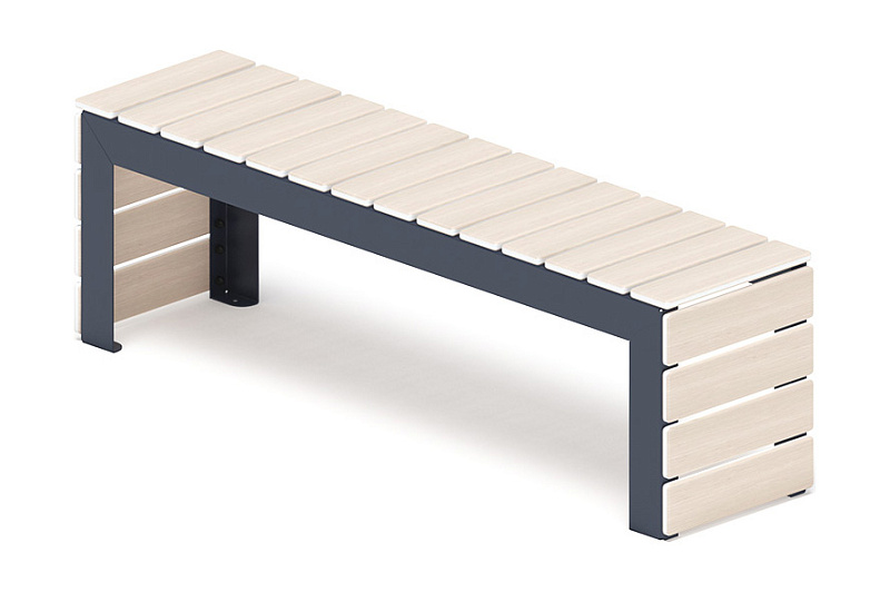 Скамья - МФ 42.02.03-11 (Беленый дуб) Г:380  (под анкера)