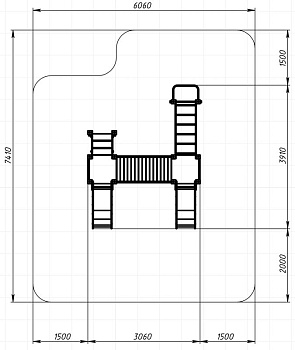 Карапуз (Эко) - ДИК 1.001.04-02 - Игровой комплекс Н=750