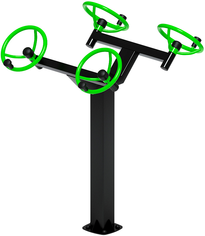 Рули (положение стоя) зеленый - Уличный тренажер - СТ 101-12