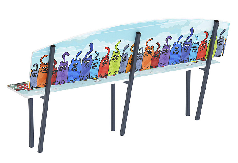 Скамейка детская Коты - МФ 41.01.01-02.И1