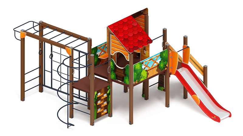 Теремок - ДИК 2.07.02-01 - Игровой комплекс H=1200