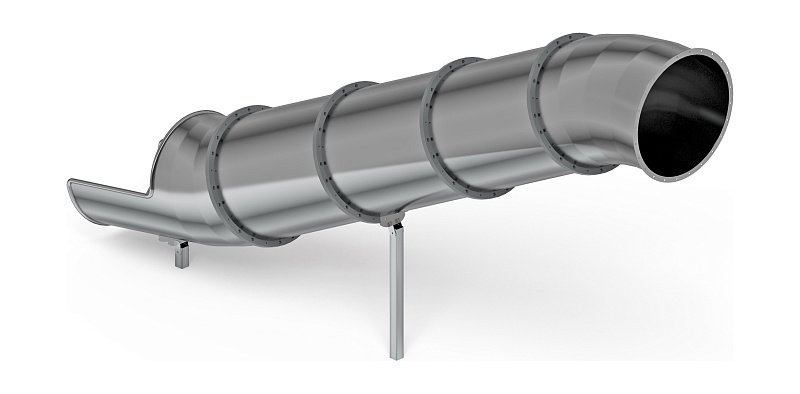 Горка тоннельная прямая 2000 нержавеющая сталь SNSР 2000.764