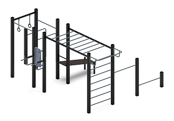 Многофункциональный спортивный комплекс (серый) МК 100.04-03