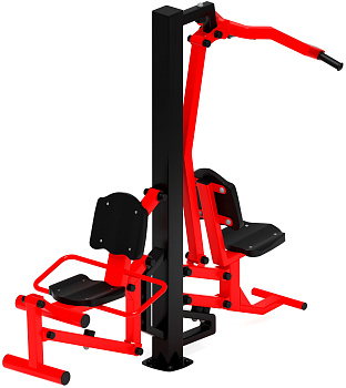 Тяга верхняя+Флекс (красный) - Уличный тренажер - СТ 021-11.И1