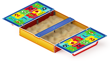 Песочница с крышкой средняя (Арифметика) - ИО 5.01.11-03